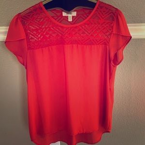Coral blouse